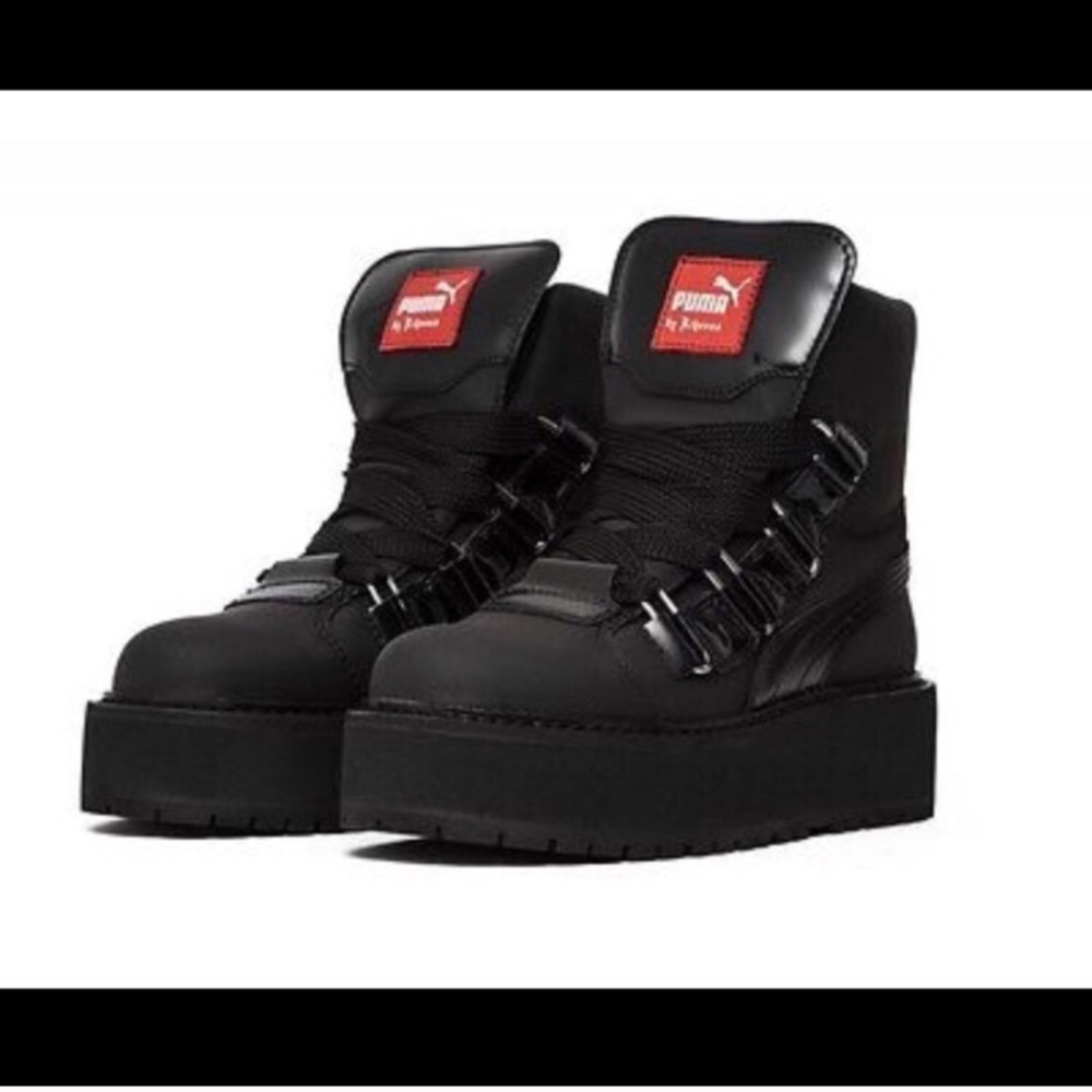 Black Fenty by Rihanna platform boots
